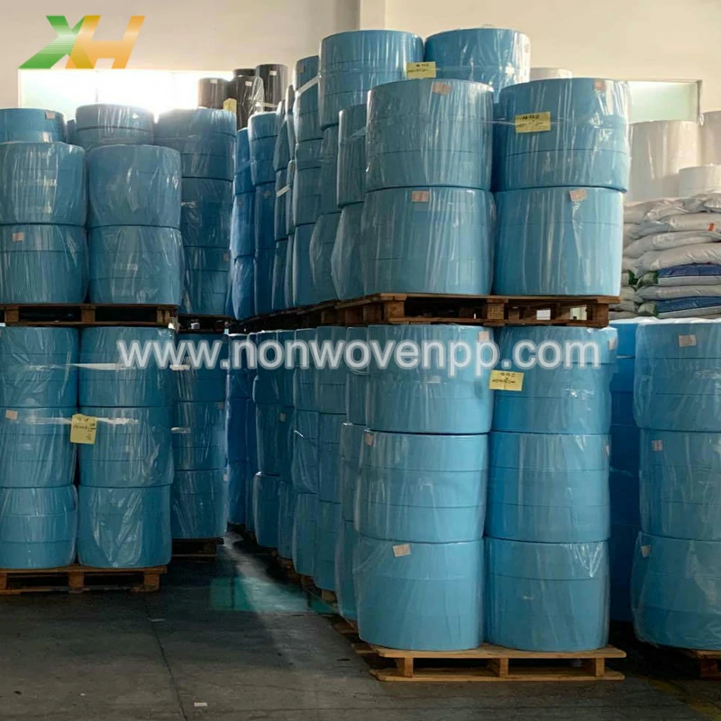blue non woven fabric roll